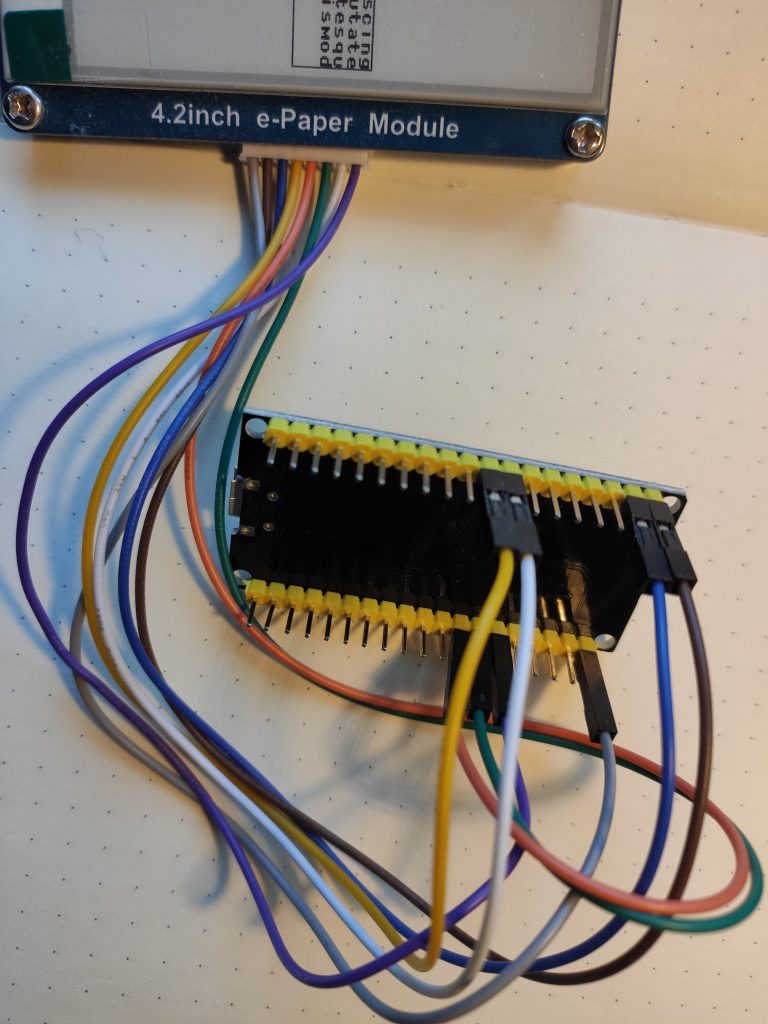 połączenie e-Paper Module z ESP32